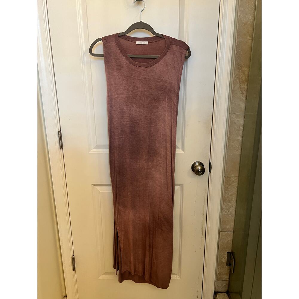 Mod Ref Women's Maxi Dress Blush Pink Rayon Sleeveless M Beachy Boho Stretchy